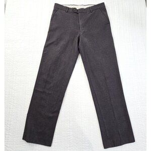 Barry Bricken Premier Men's Pants Brown Size 34x32 Straight Leg 100% Wool EUC LN